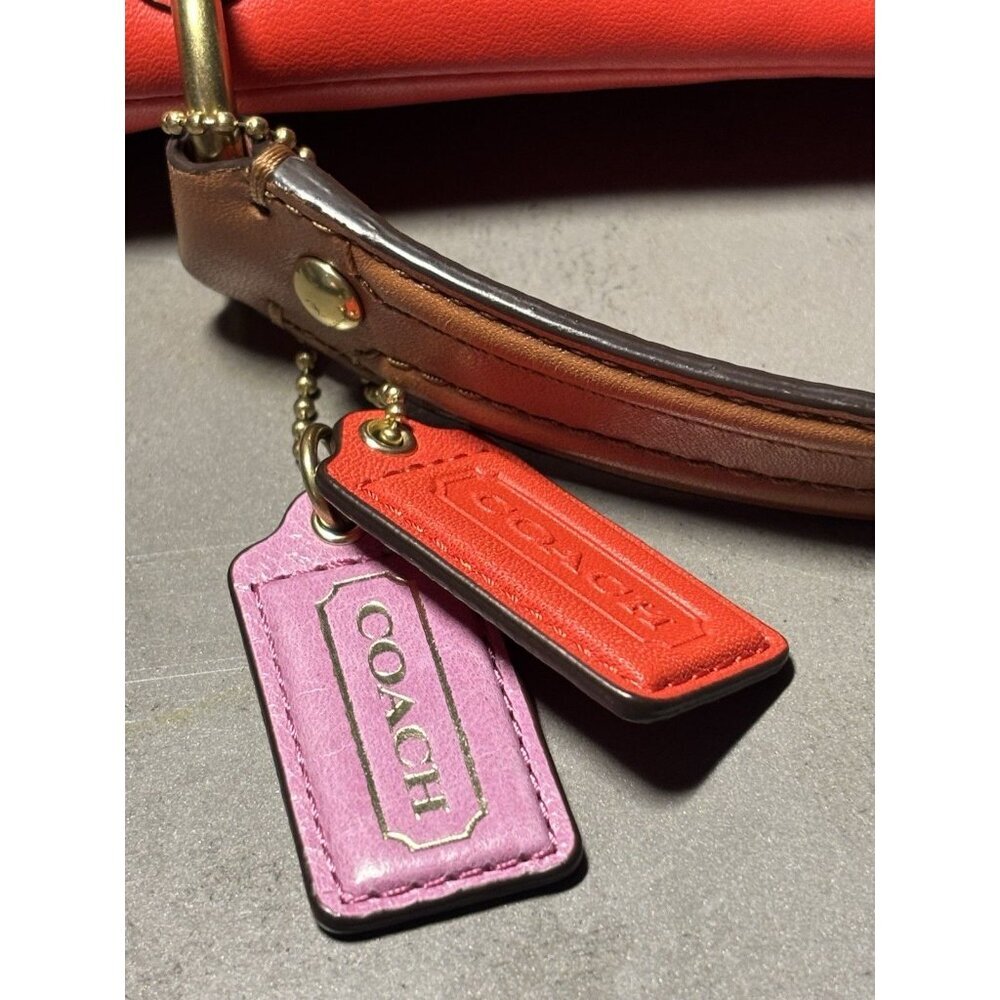 Coach Poppy Large Dylan Satchel‎ Purse Handbag Shoulder Crossbody Leather - Picture 13 of 16